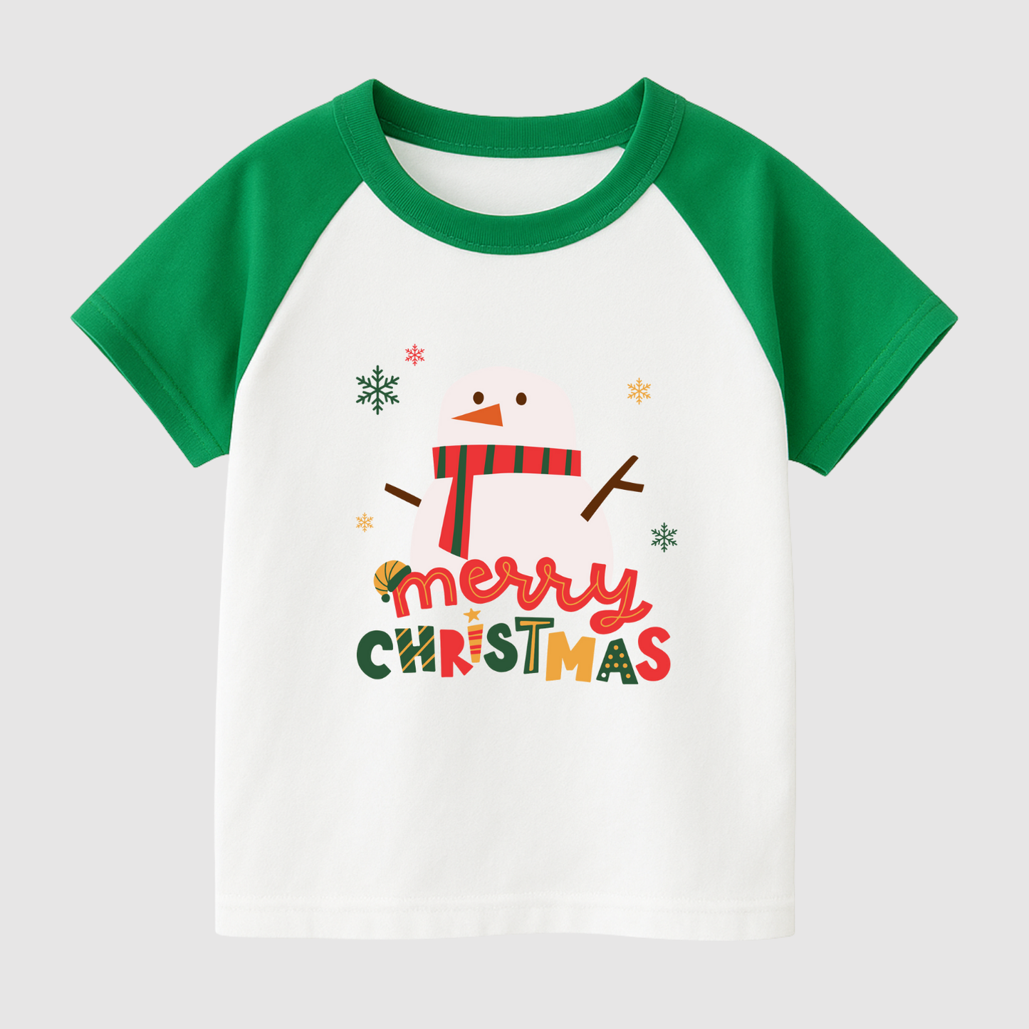 Snowy Smiles Kids Short Sleeve T-Shirt
