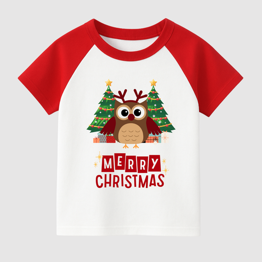 Hooty Holiday Kids Short Sleeve T-Shirt