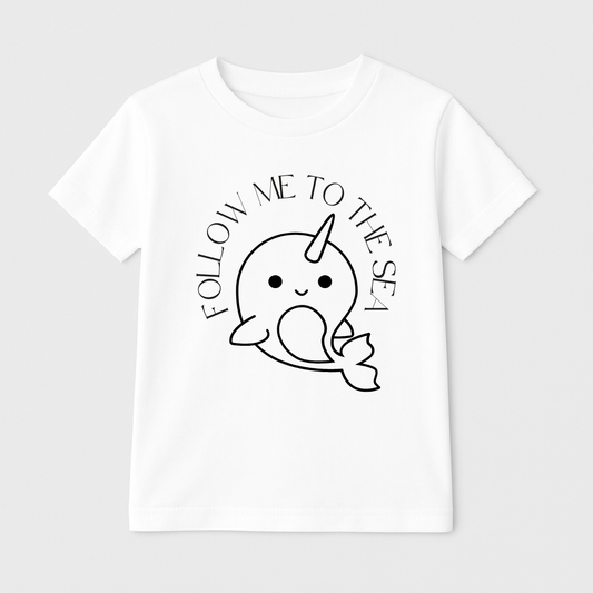 Follow Me To Sea Kids Short Sleeve T-Shirt