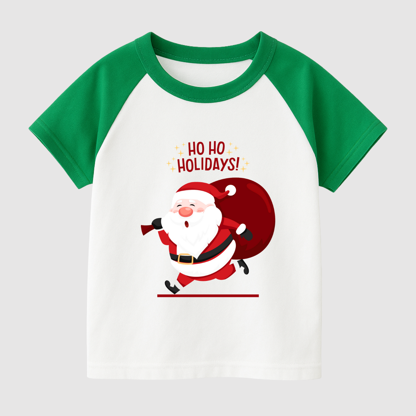 Santa’s Happy Sprint Kids Short Sleeve T-Shirt