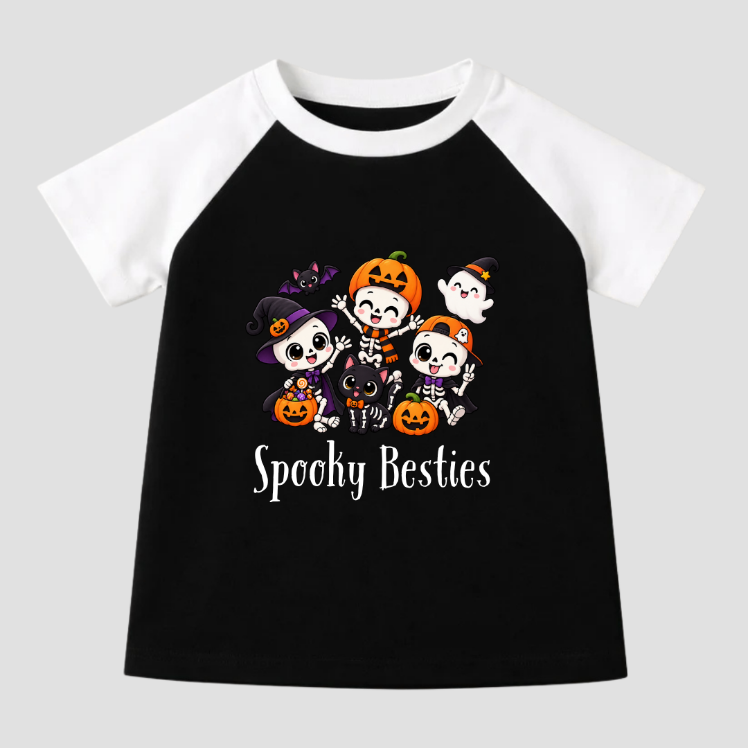 Spooky Besties Kids Short Sleeve T-Shirt