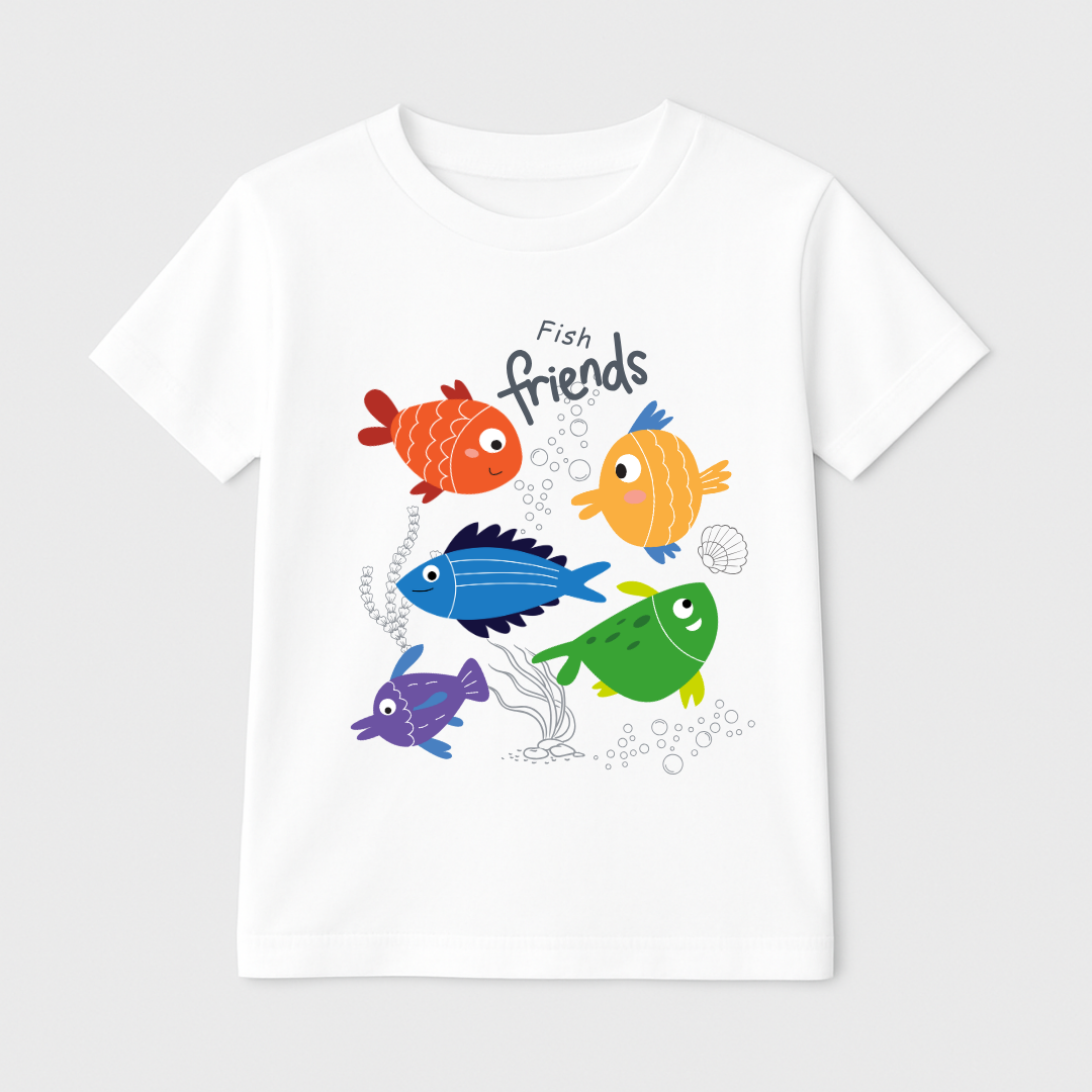 Fish Friends Kids Short Sleeve T-Shirt Kia & Kel