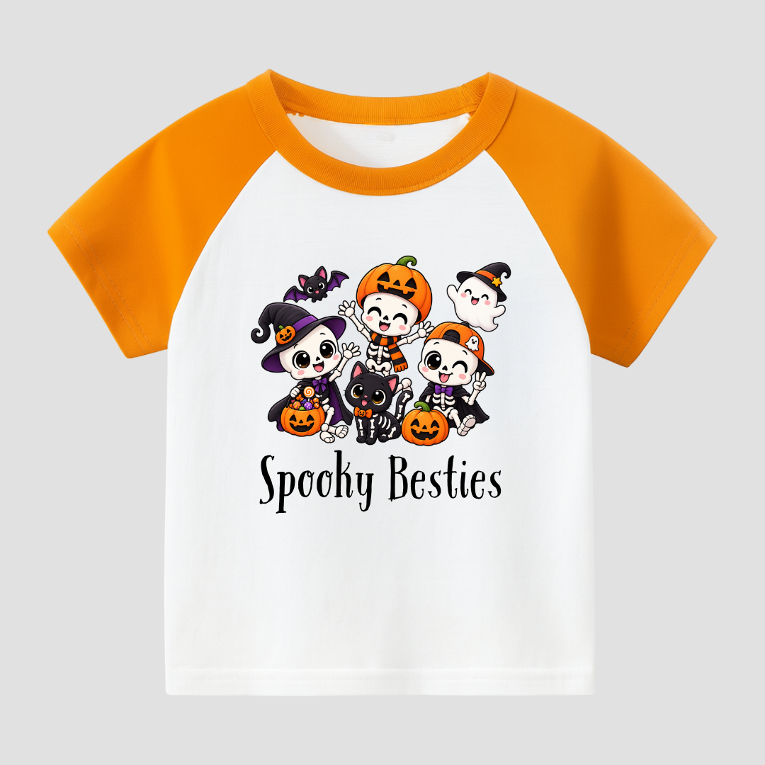 Spooky Besties Kids Short Sleeve T-Shirt