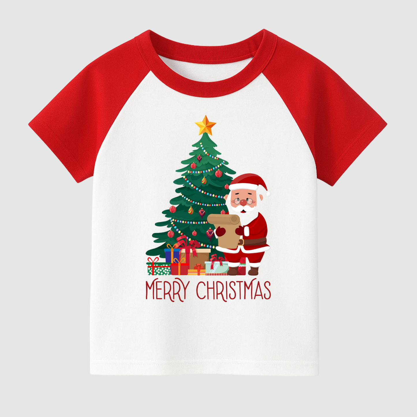Santa’s Gift List Kids Short Sleeve T-Shirt