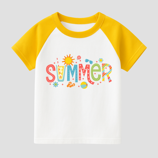 Hello Summer Kids Short Sleeve T-Shirt