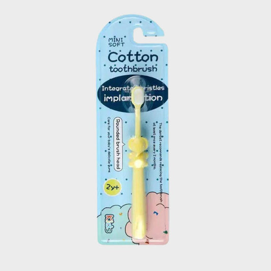 Mini Soft Cotton Toothbrush - Blue Elephant