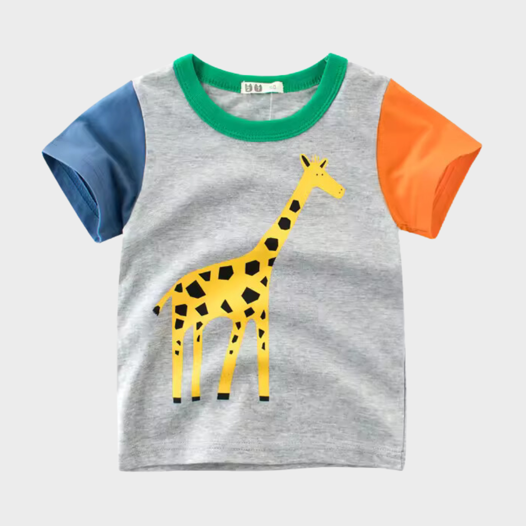 Urban Zoo Giraffe Kids Short Sleeve T-Shirt