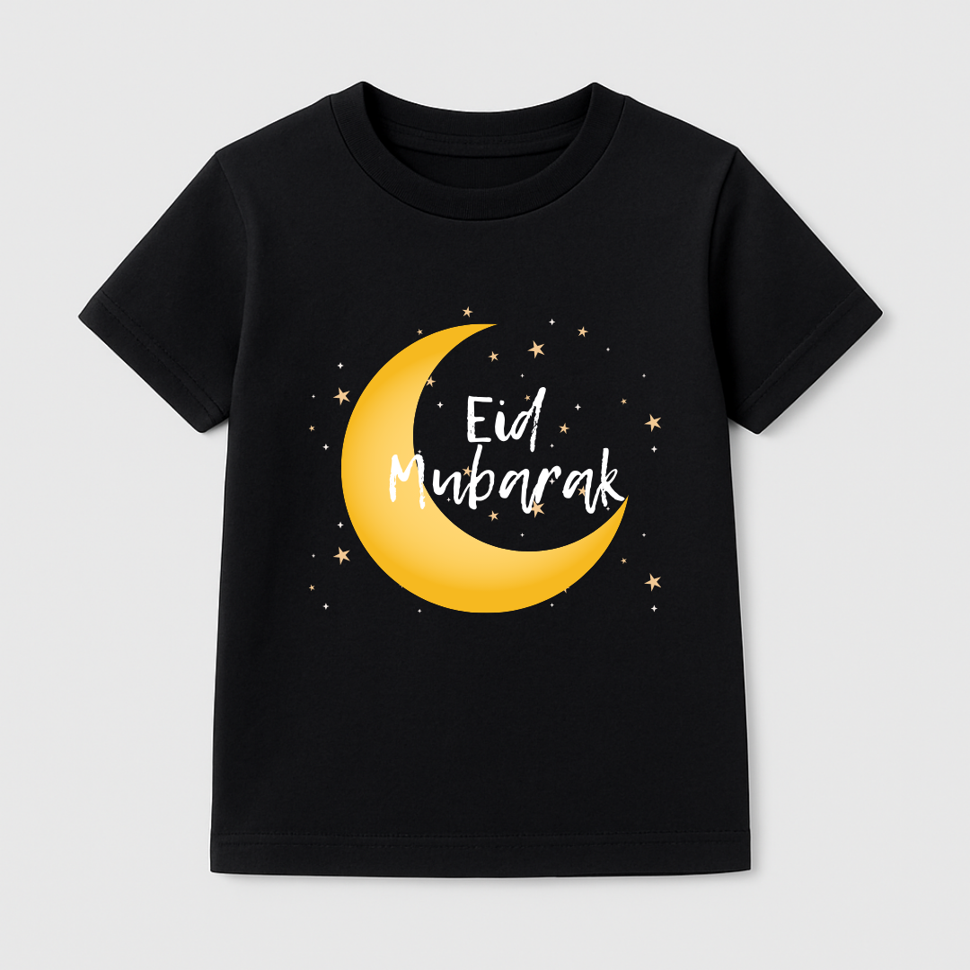 Moonlit Eid Kids Short Sleeve T-Shirt