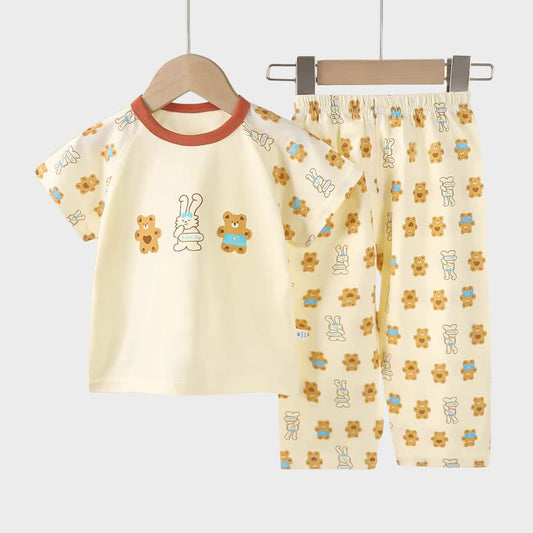 Teddy Bunny Family Kids Pajamas Set