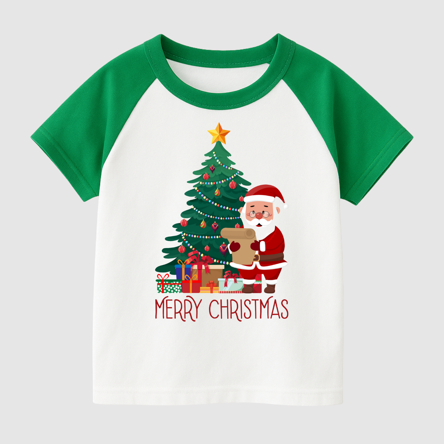 Santa’s Gift List Kids Short Sleeve T-Shirt
