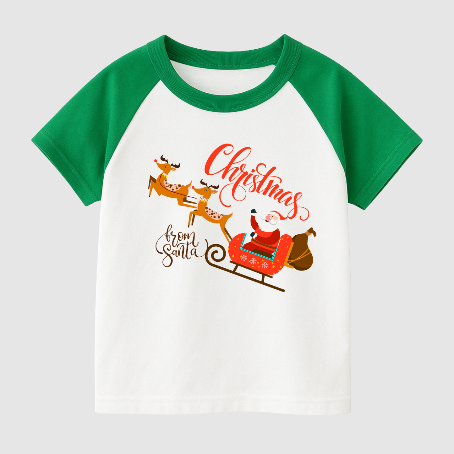 Santa’s Sleigh Ride Kids Short Sleeve T-Shirt