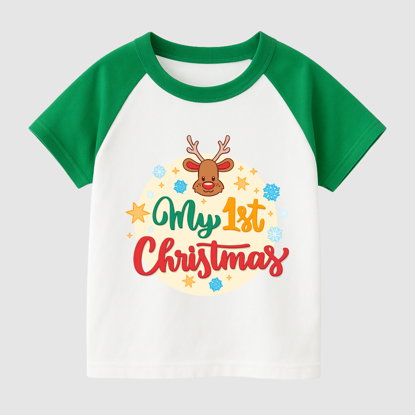 Rudy’s First Christmas Kids Short Sleeve T-Shirt