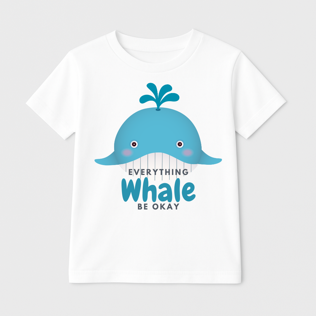 Everything Whale Be Okay Kids Short Sleeve T-Shirt