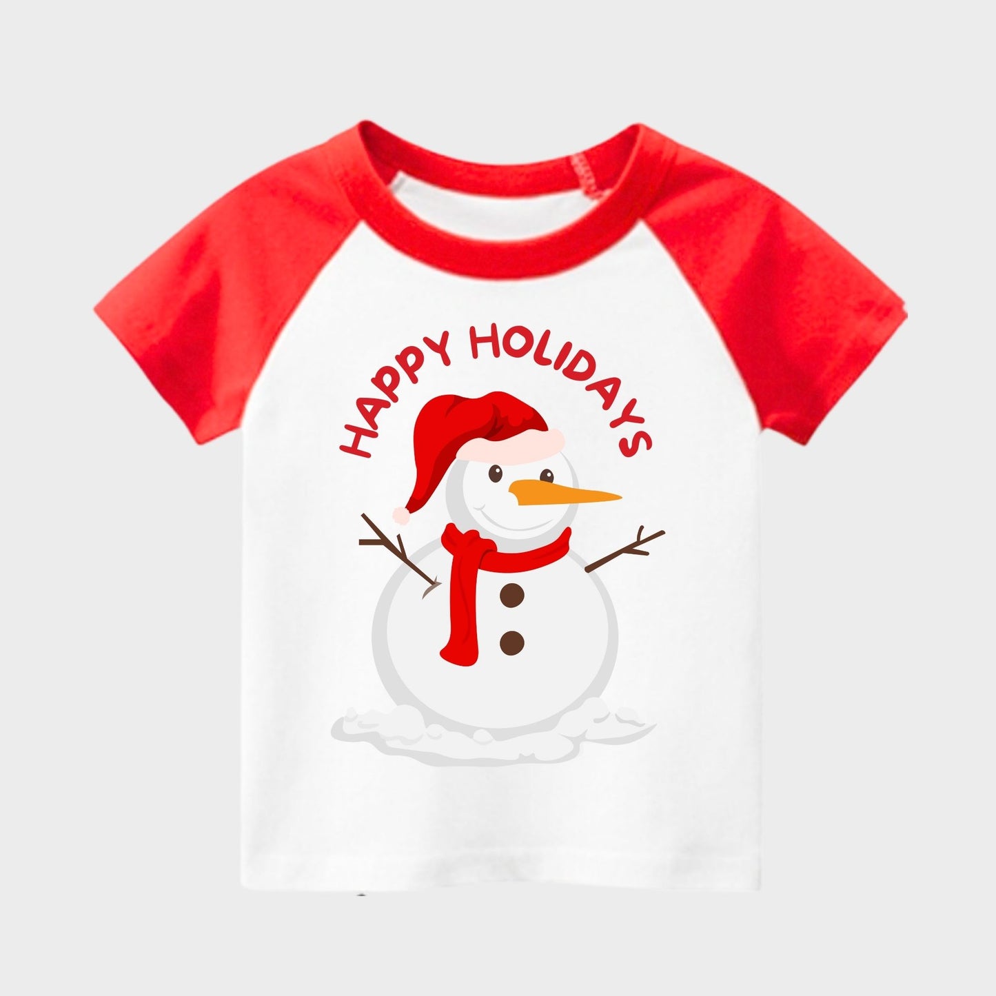 Christmas Red Ragalan Kids T-shirts