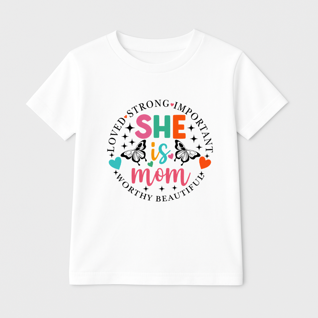 She is Mom Magic Kids Short Sleeve T-Shirt Kia & Kel