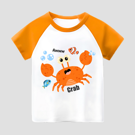 Aww Crab Kids Short Sleeve T-Shirt