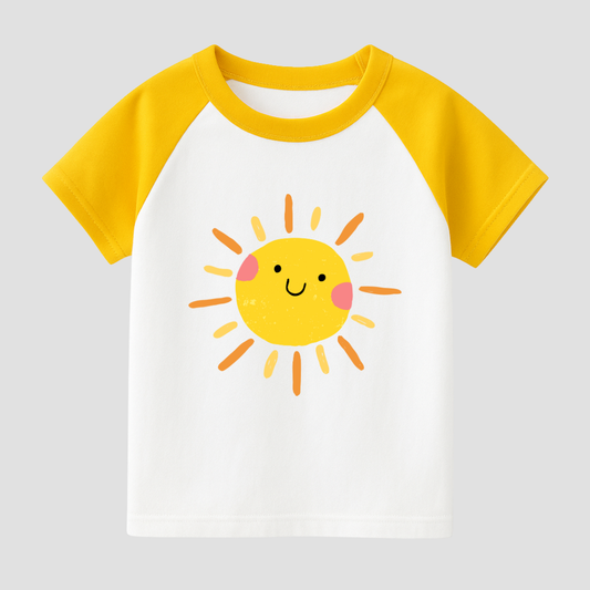 Smiley Sun Kids Short Sleeve T-Shirt