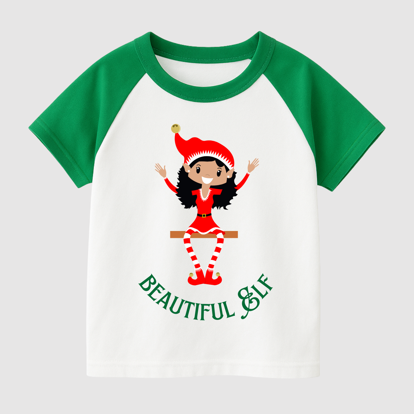 Little Christmas Elves Kids Short Sleeve T-Shirt