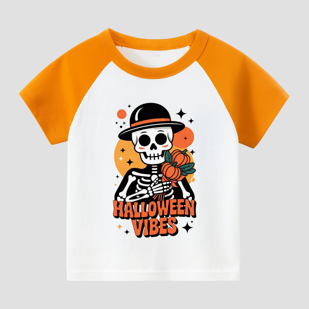 Halloween Vibes Kids Short Sleeve T-Shirt