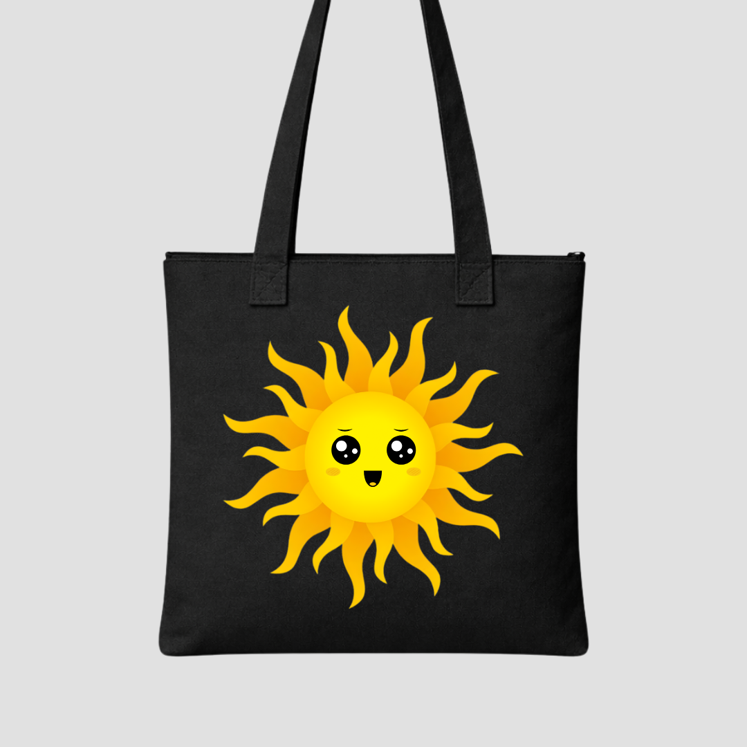 Happy Sun Day Tote Bags Kia & Kel