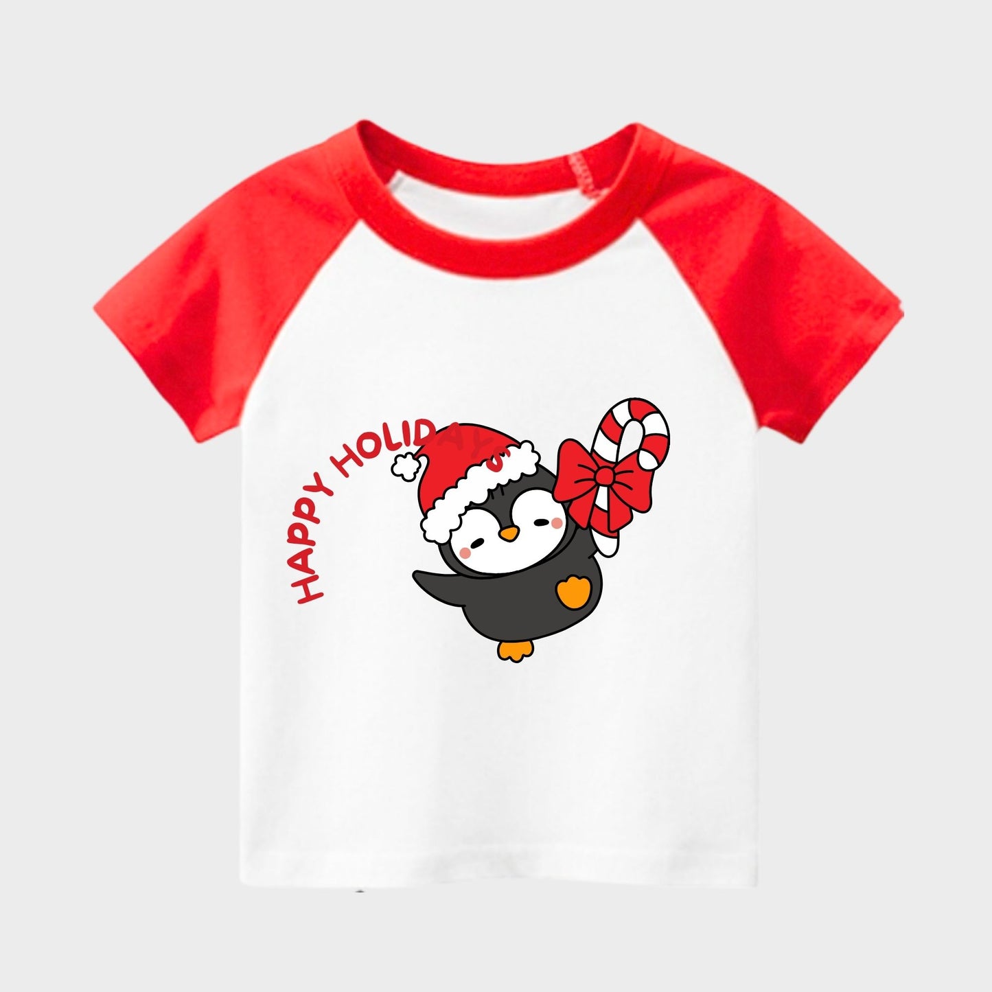 Christmas Red Ragalan Kids T-shirts