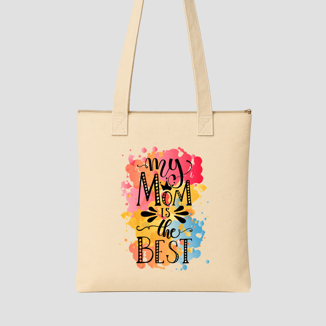 Colorful Mom Vibes Tote Bags Kia & Kel