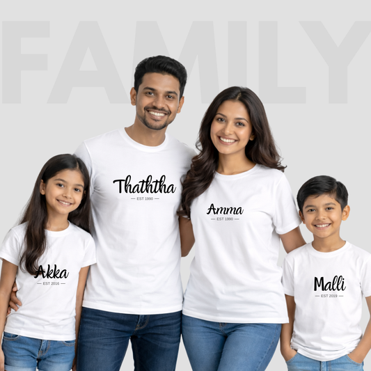 Amma Thaththa Kids Family Tees