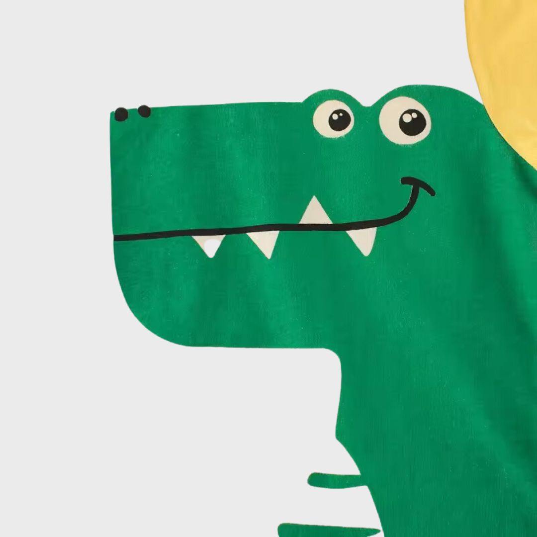 Dino Green Kids Short Sleeve T-Shirt