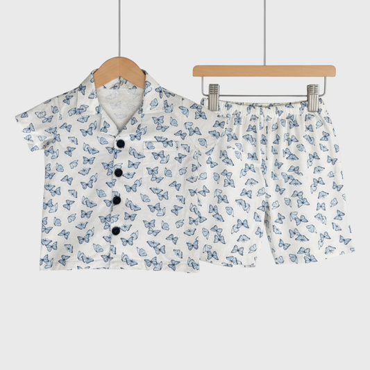 Blue Butterflies Pajama Set