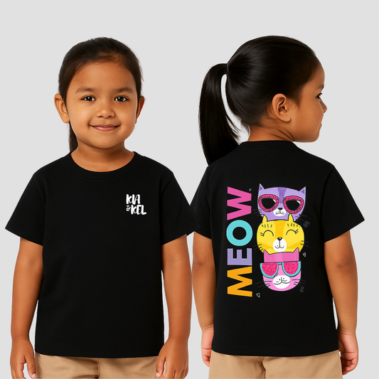Meow Squad Kids BackStory T-Shirt