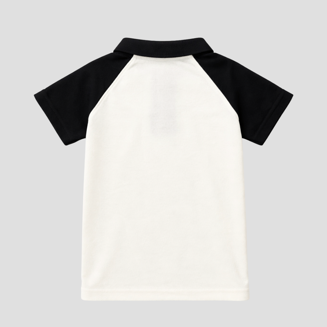 Black & Bright Polo Kids Short Sleeve T-Shirt Kia & Kel