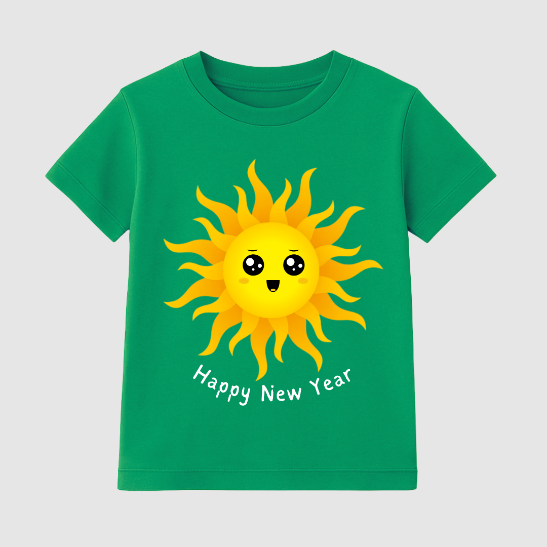 New Year Sunshine Kids Short Sleeve T-Shirt