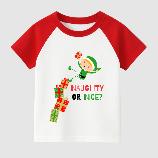 Naughty or Nice Kids Short Sleeve T-Shirt