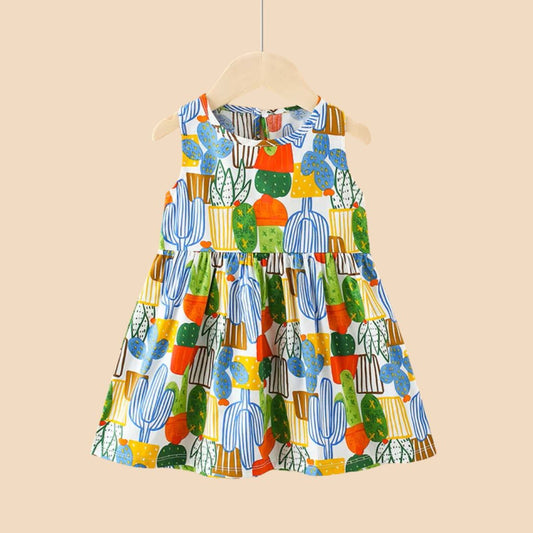 Cactus Garden Cotton Dress