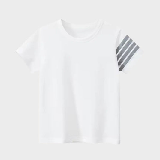 Cute Stripes Kids Short Sleeve T-Shirt Kia & Kel