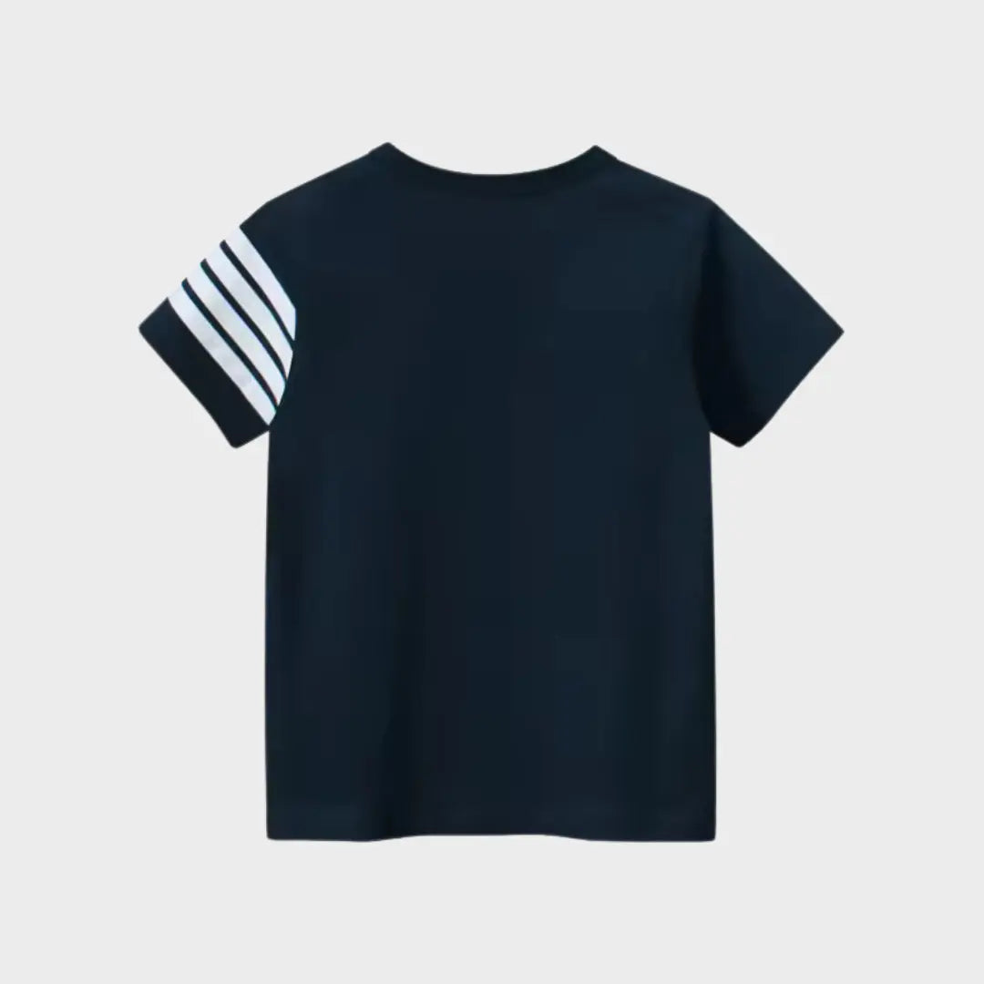 Cute Stripes Kids Short Sleeve T-Shirt Kia & Kel