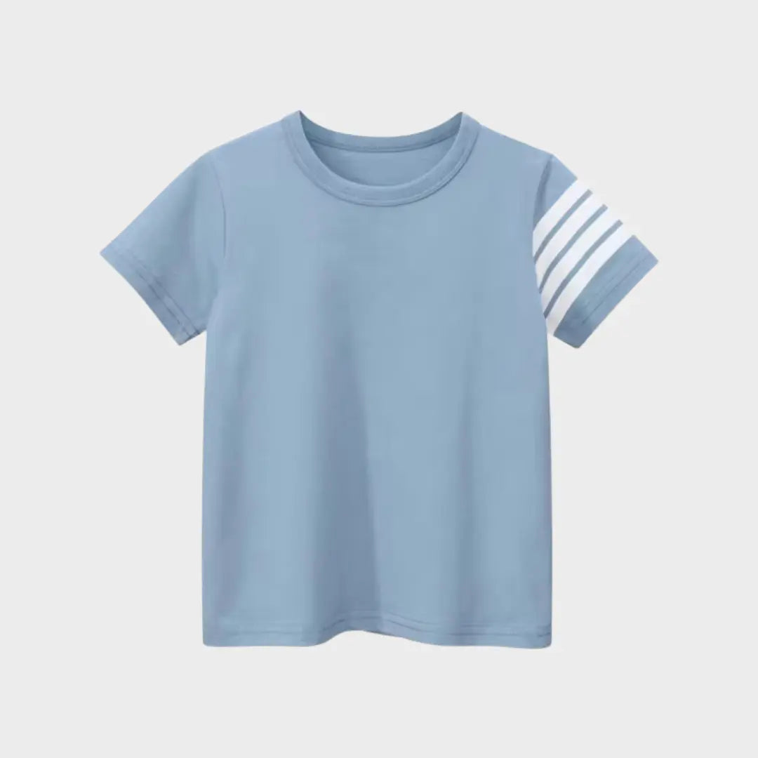 Cute Stripes Kids Short Sleeve T-Shirt Kia & Kel