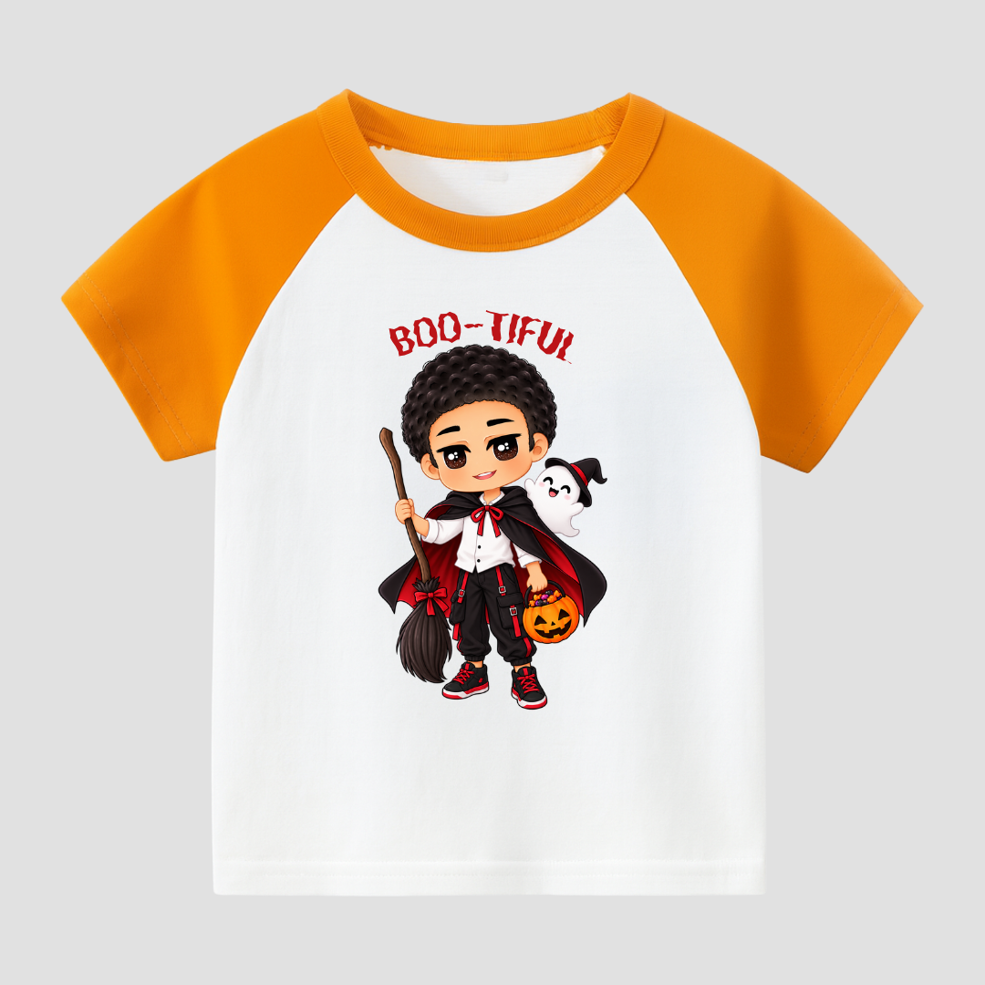 Boo-tiful Wizard Kids Short Sleeve T-Shirt