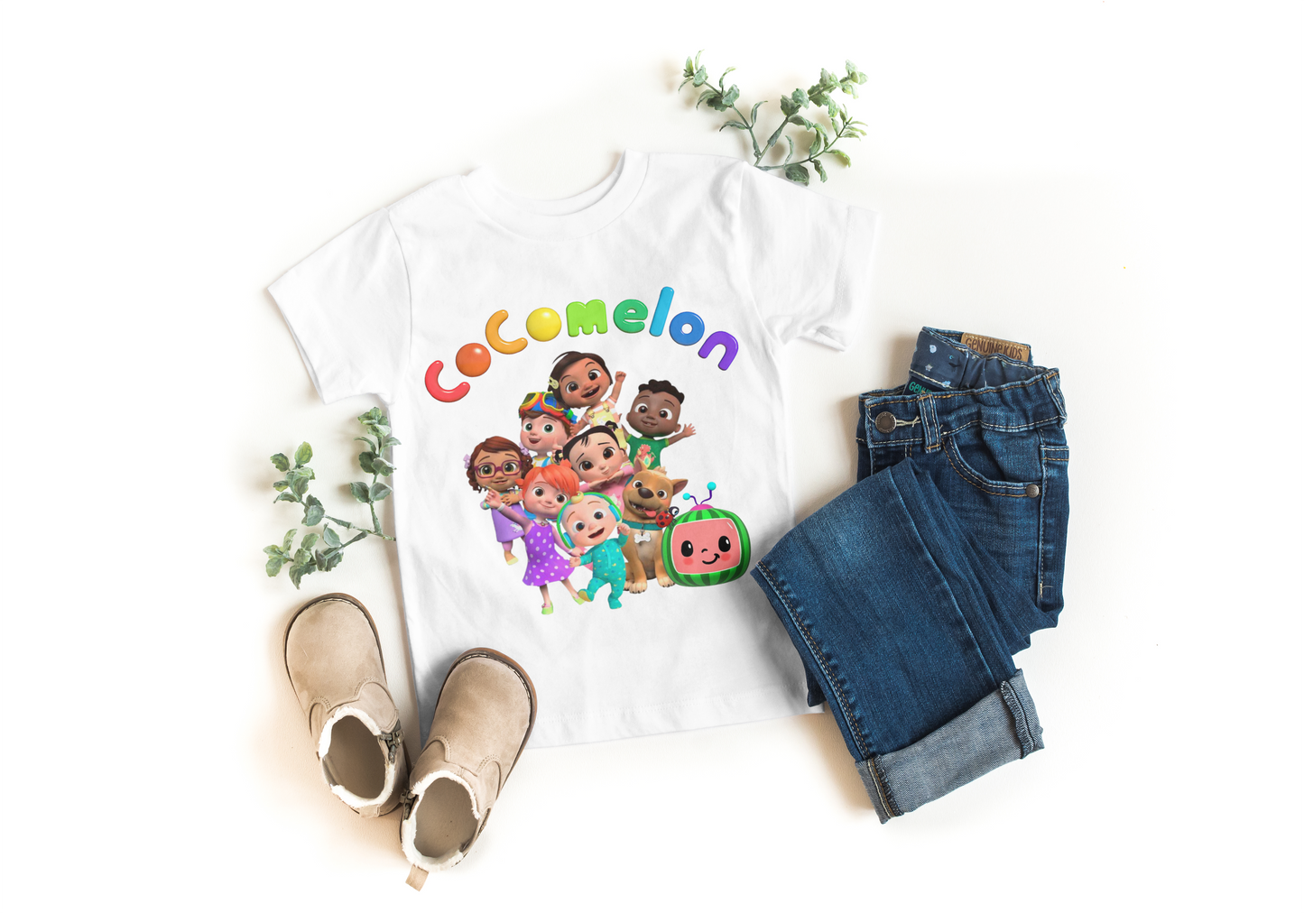 Personalized White Short Sleeve Kids T-Shirt