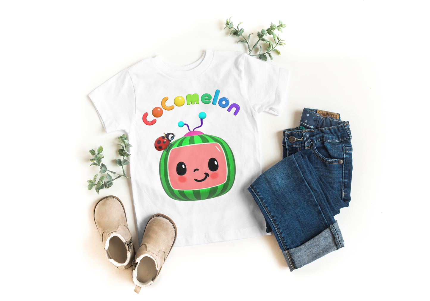 Personalized White Short Sleeve Kids T-Shirt