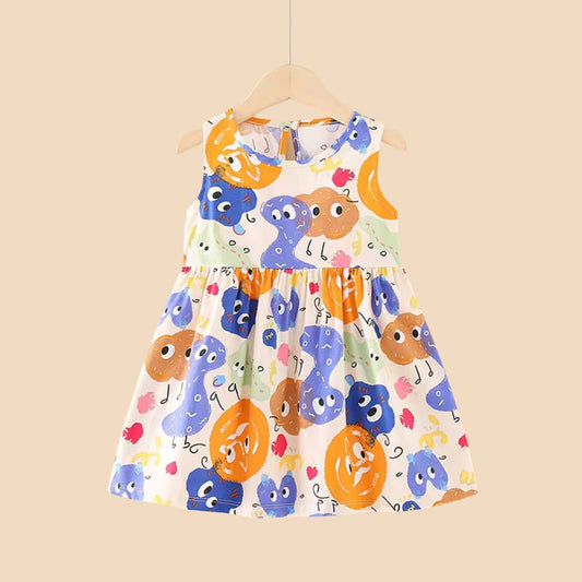 Whimsical Creature Wonderland Cotton Dress